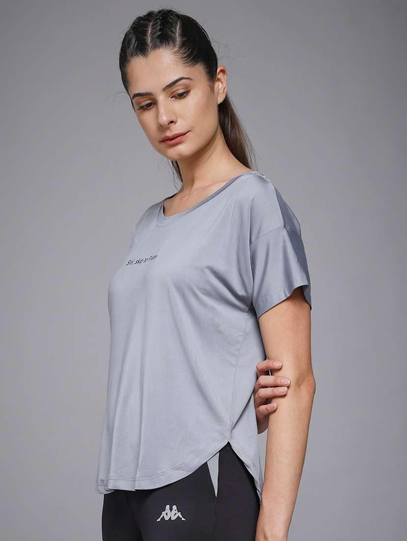 women typography prnted dri-fit sports t-shirt - 21959903 -  Standard Image - 2