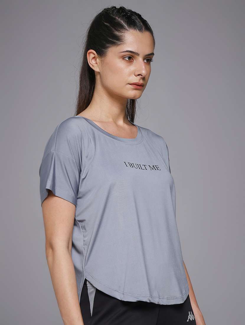 women typography prnted dri-fit sports t-shirt - 21959909 -  Standard Image - 2