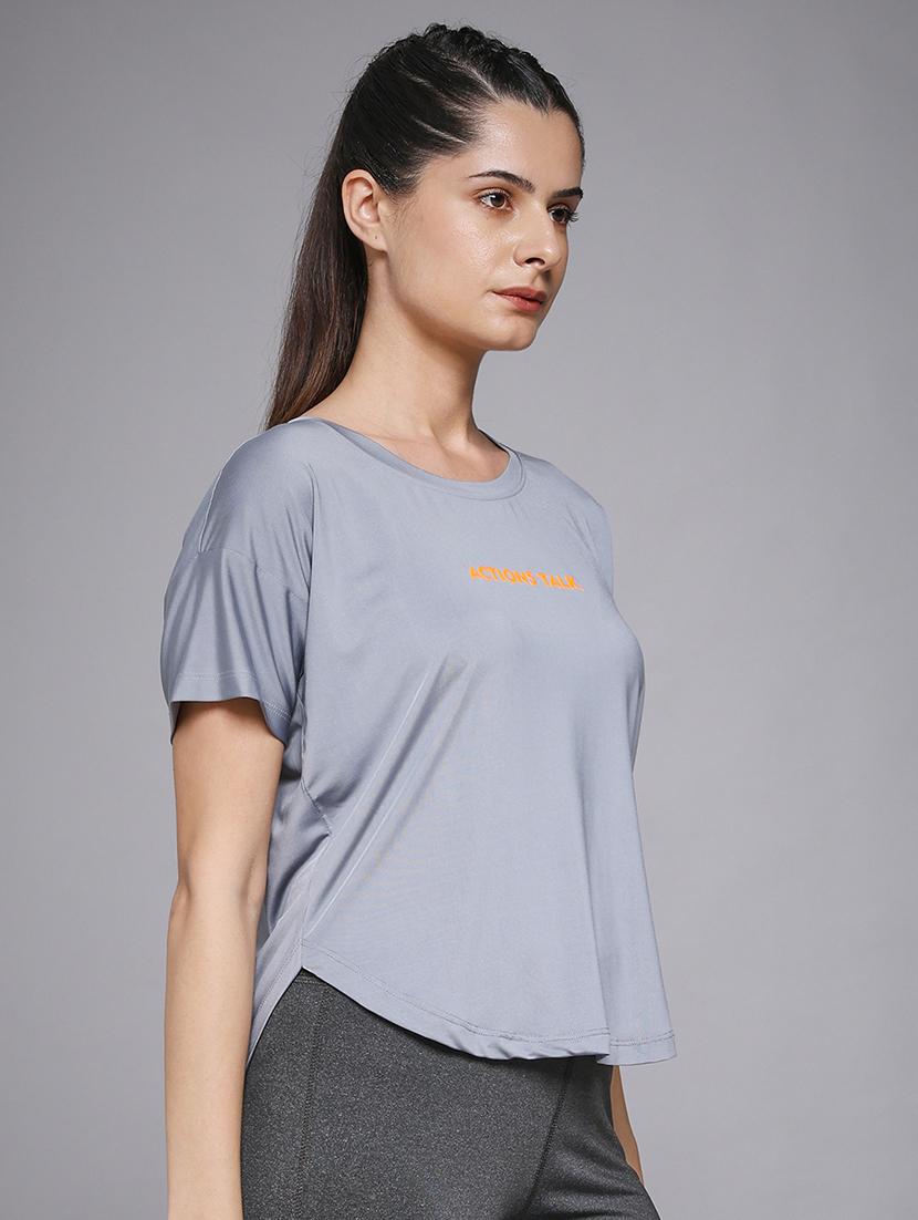 women typography prnted dri-fit sports t-shirt - 21959920 -  Standard Image - 2