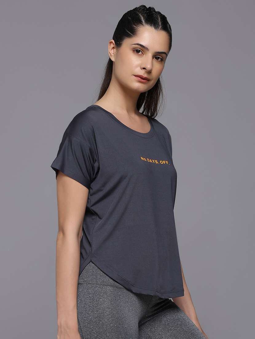 women typography prnted dri-fit sports t-shirt - 21959931 -  Standard Image - 2