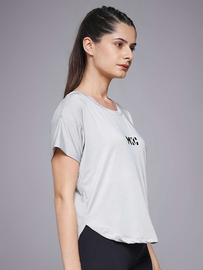 women typography prnted dri-fit sports t-shirt - 21959968 -  Standard Image - 2