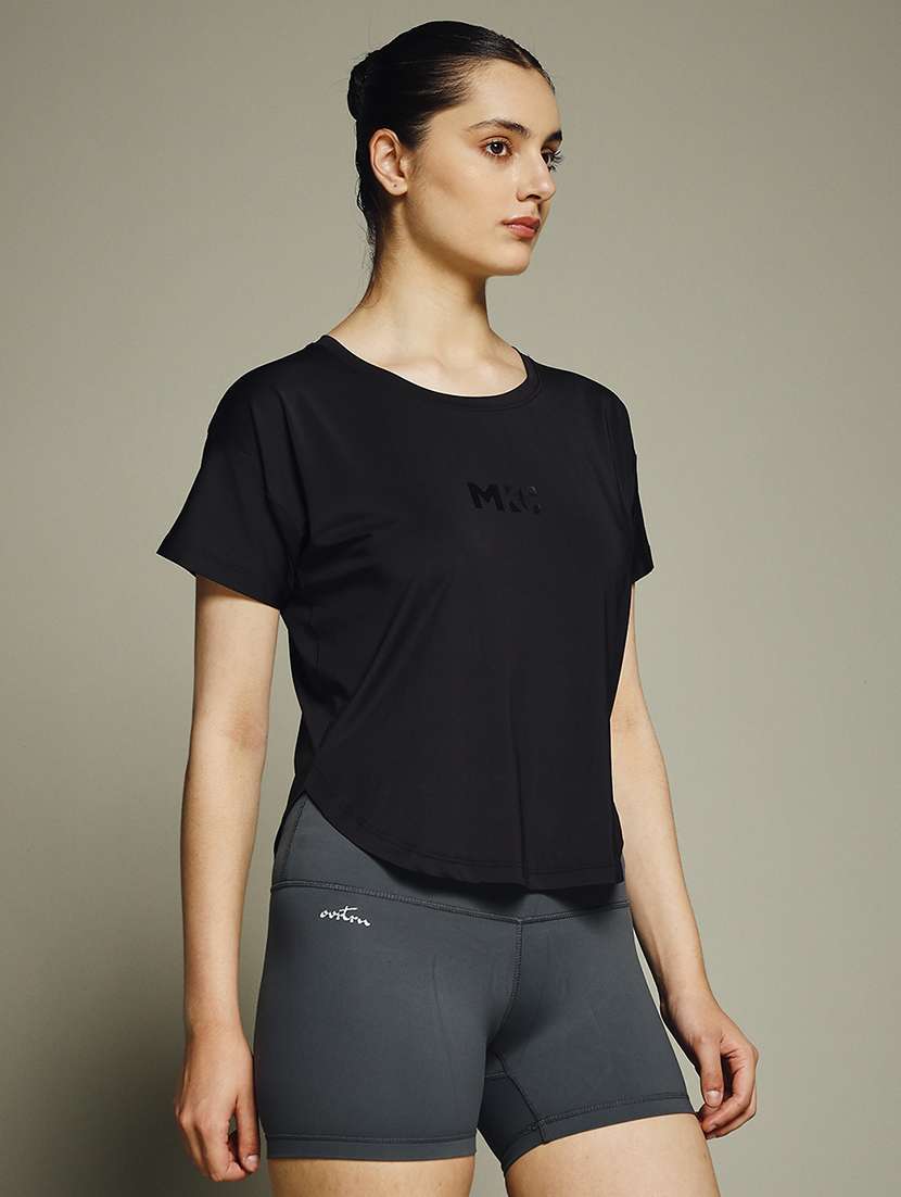 women typography prnted dri-fit sports t-shirt - 21959990 -  Standard Image - 2