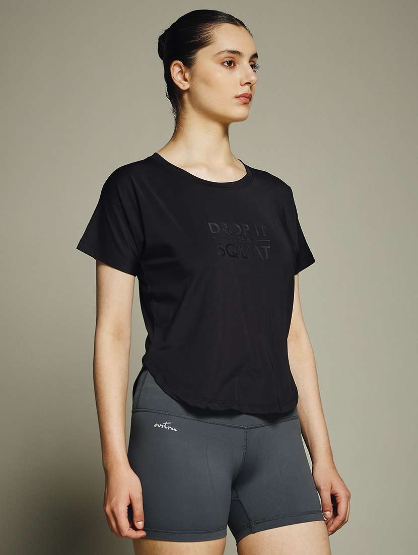 women typography prnted dri-fit sports t-shirt - 21959992 -  Standard Image - 2