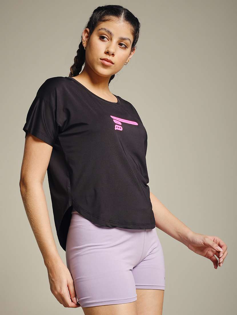 women typography prnted dri-fit sports t-shirt - 21960033 -  Standard Image - 2