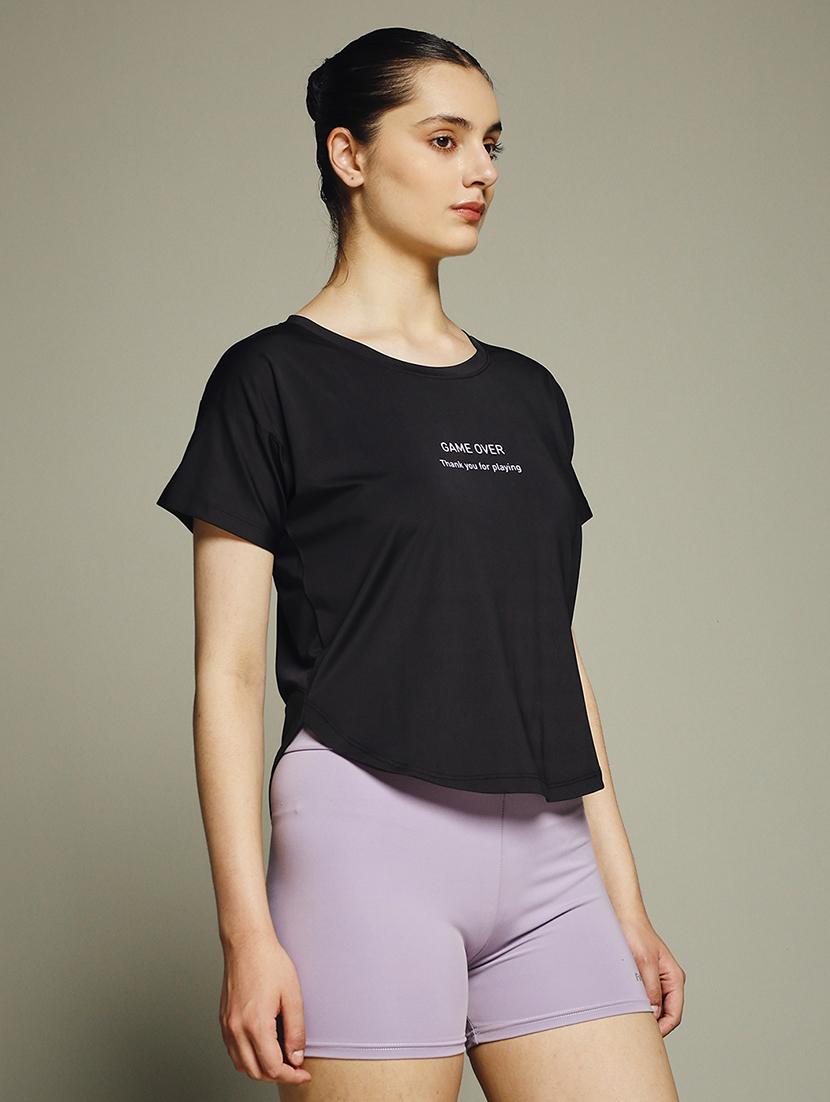 women typography prnted dri-fit sports t-shirt - 21960052 -  Standard Image - 2