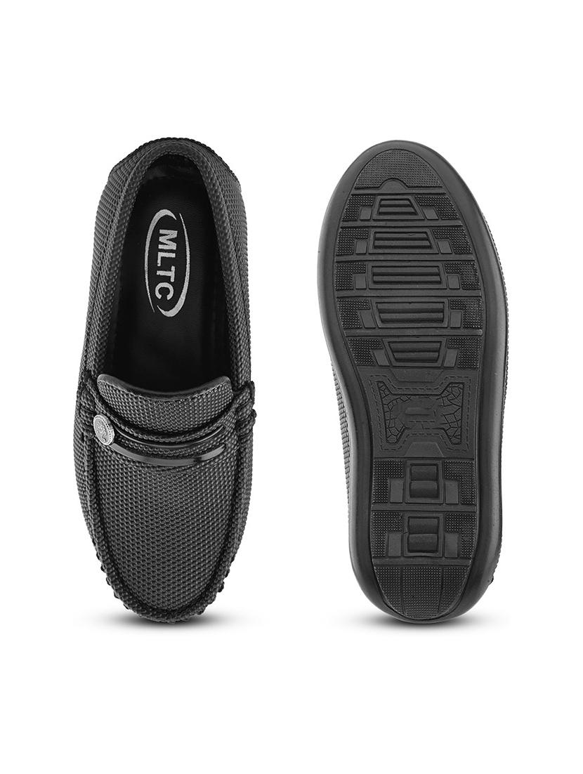 kids black textured leatherette loafer - 21960181 - Standard Image - 2