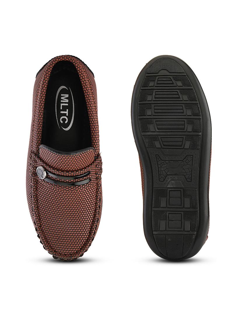 boys brown textured leatherette loafer - 21960185 - Standard Image - 2