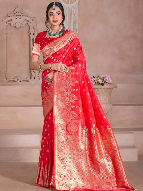 women self design banarasi saree with blouse - 21960297 -  Standard Image - 0