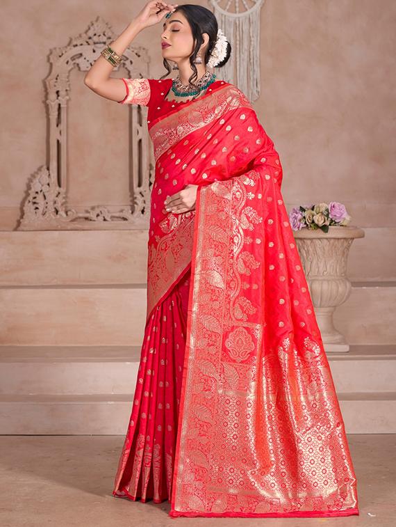 women self design banarasi saree with blouse - 21960297 - Standard Image - 2