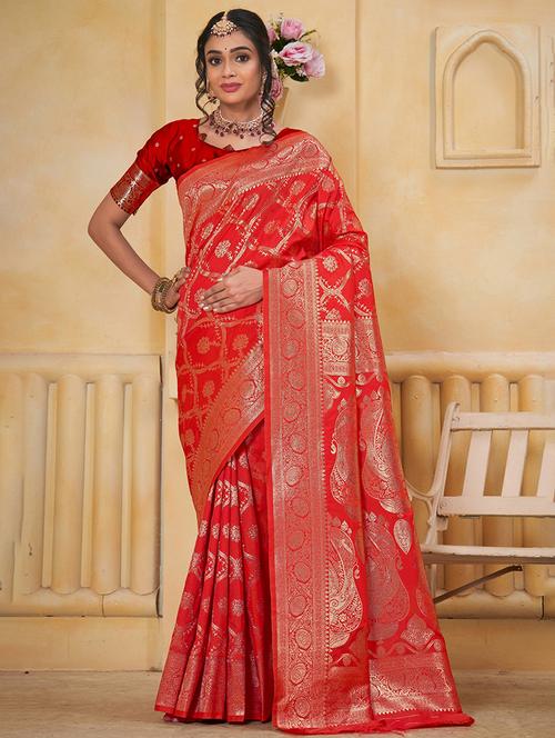 women self design banarasi saree with blouse - 21960314 -  Standard Image - 0