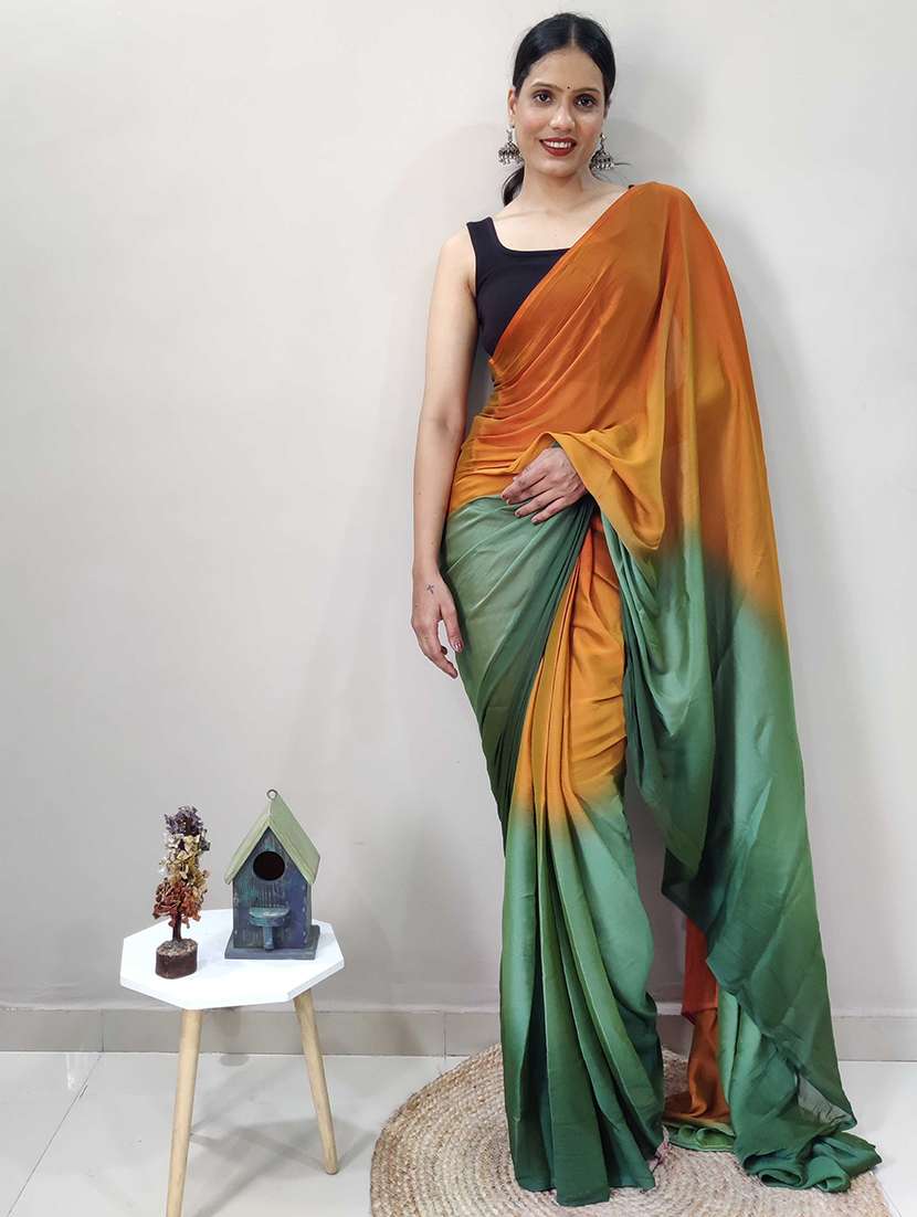 women ombre ready to wear saree with blouse