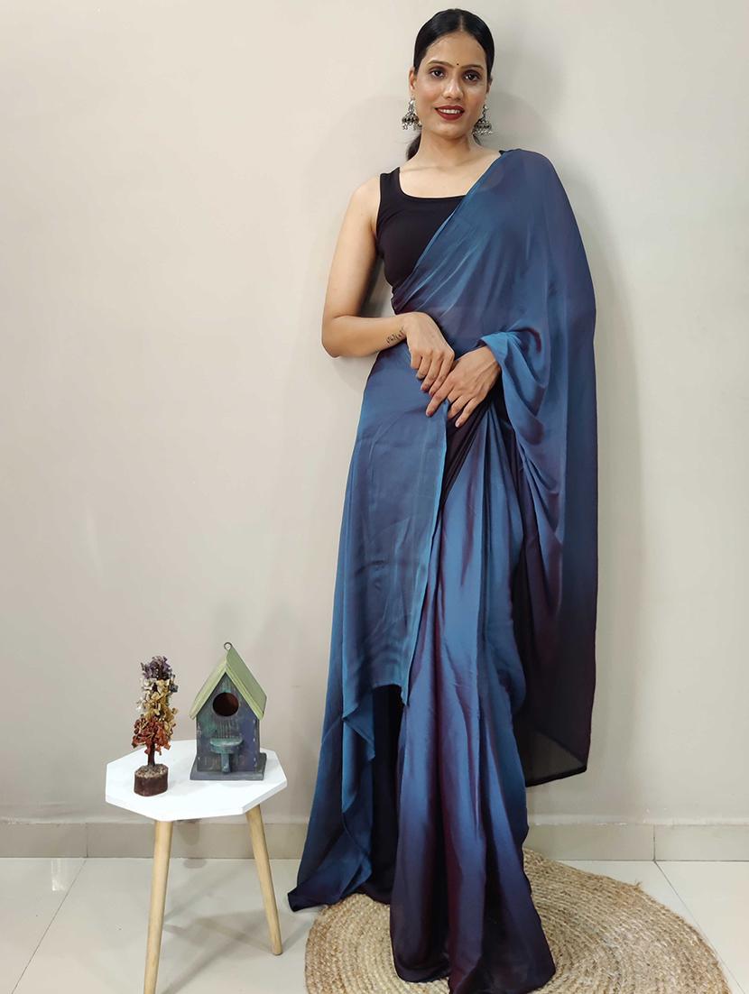 women ombre ready to wear saree with blouse - 21960327 - Zoom Image - 0
