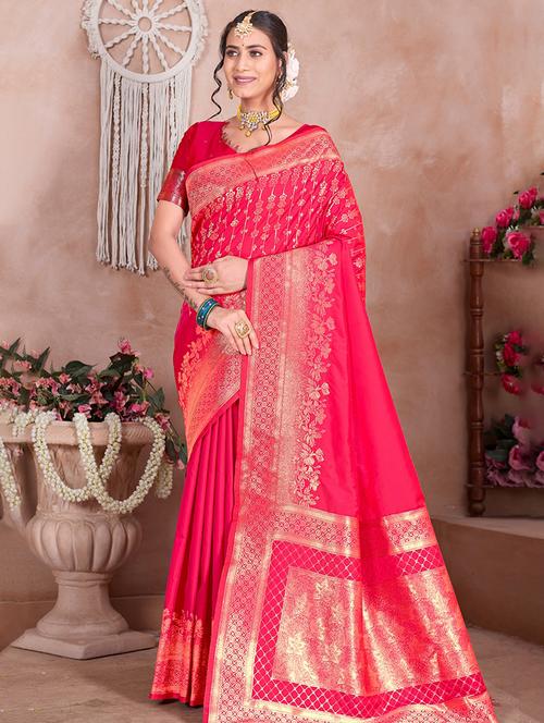 women self design banarasi saree with blouse - 21960331 - Standard Image - 0