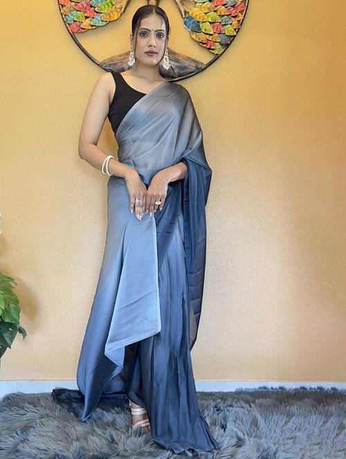 women ombre ready to wear saree with blouse - 21960336 -  Standard Image - 0