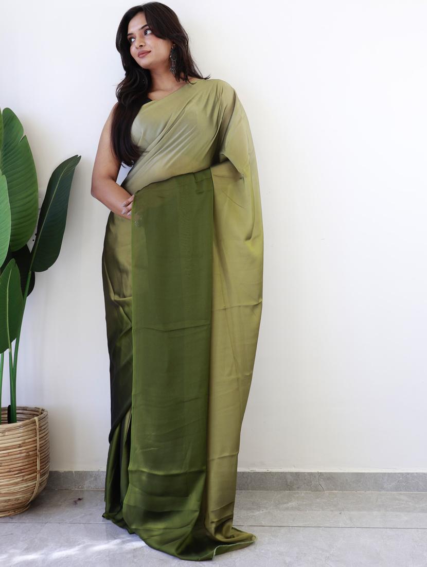 women ombre ready to wear saree with blouse - 21960364 - Standard Image - 2