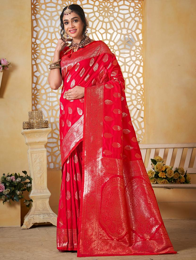 women self design banarasi saree with blouse - 21960379 - Zoom Image - 0