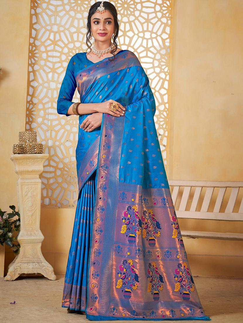 women self design paithani saree with blouse - 21960424 - Zoom Image - 0