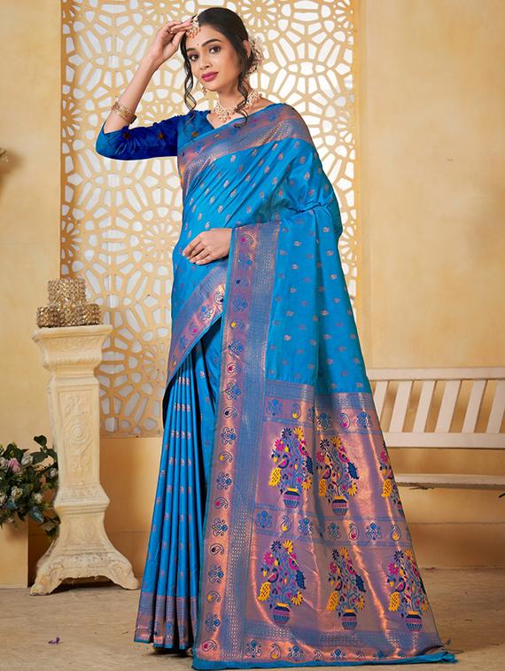 women self design paithani saree with blouse - 21960424 - Standard Image - 2
