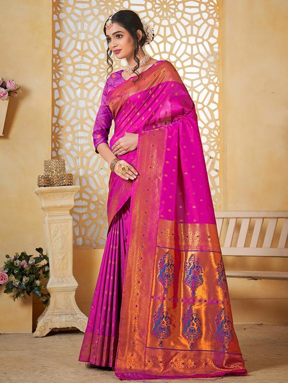 women self design paithani saree with blouse - 21960474 - Standard Image - 2
