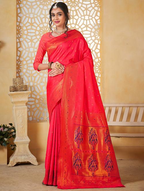 women self design paithani saree with blouse - 21960477 -  Standard Image - 0