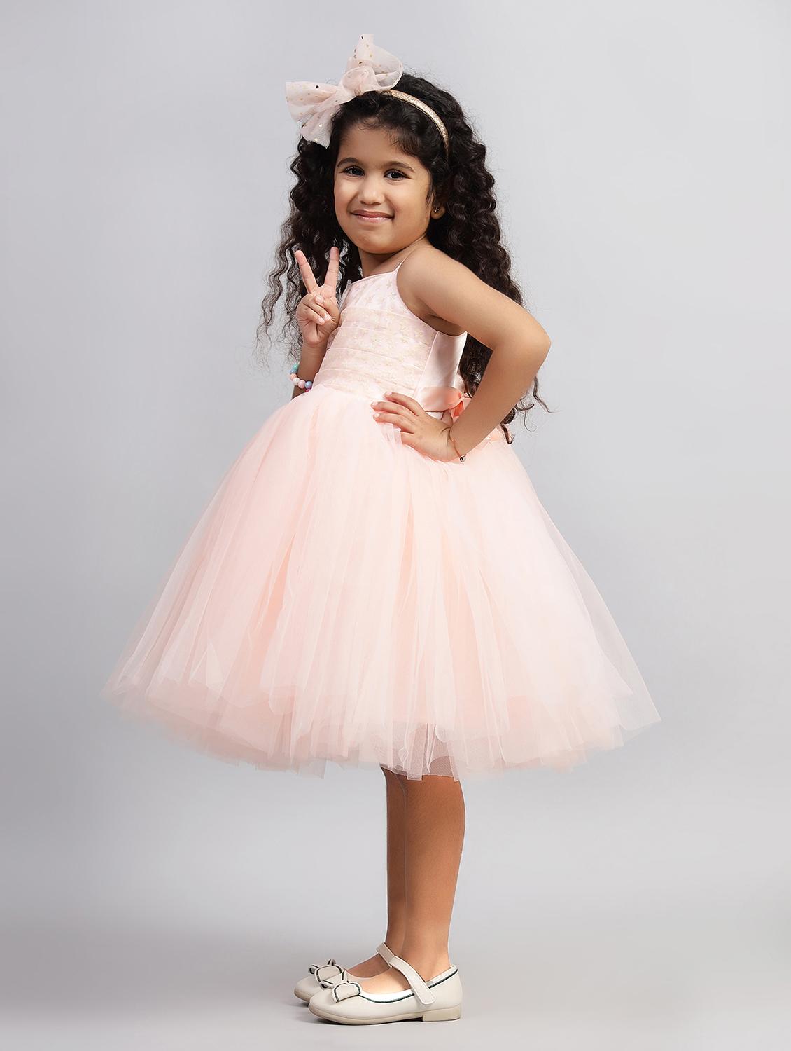 girls embellished shoulder strap fit & flare dress - 21960520 - Standard Image - 2