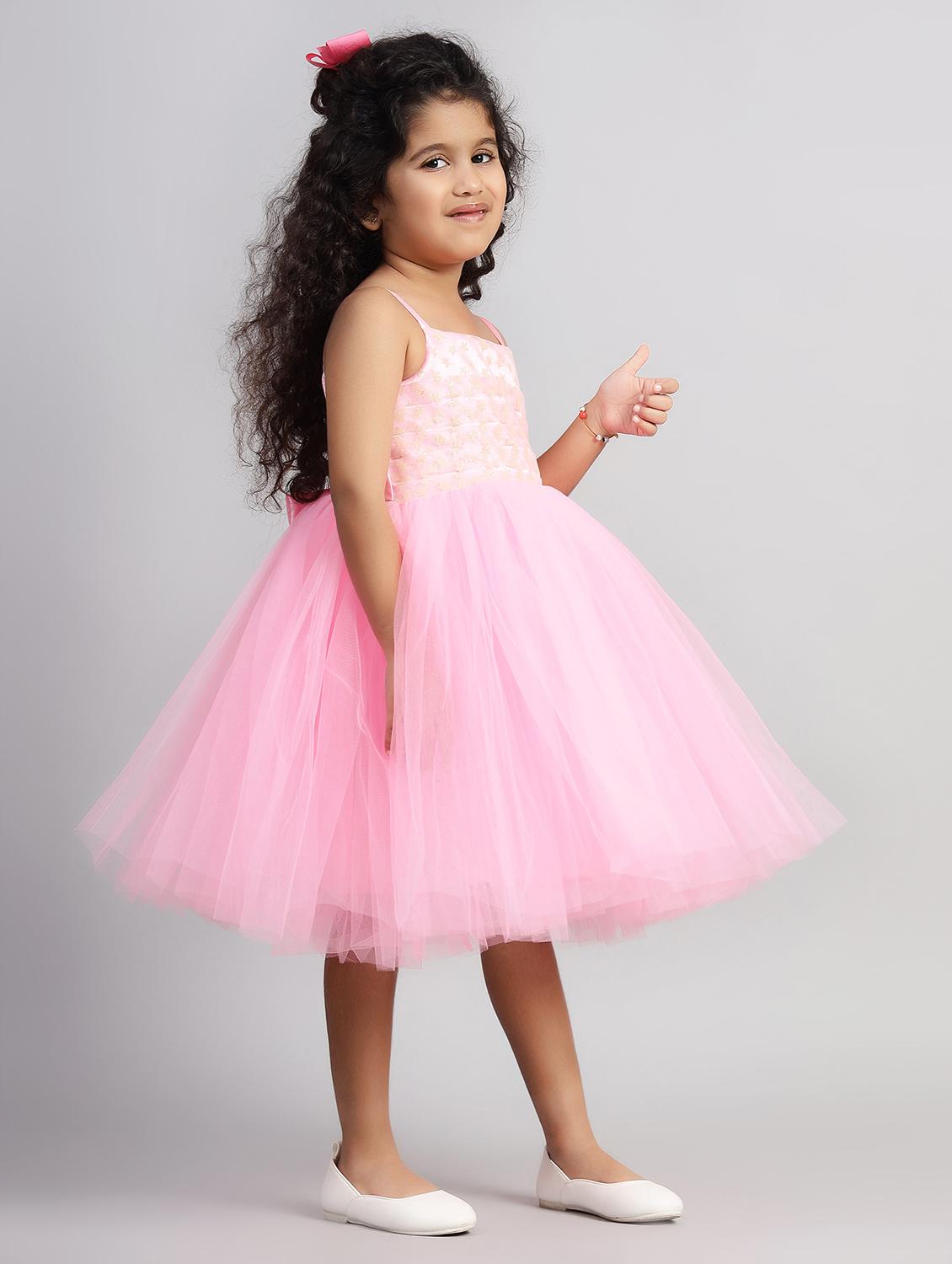 girls embellished shoulder strap fit & flare dress - 21960521 - Standard Image - 2