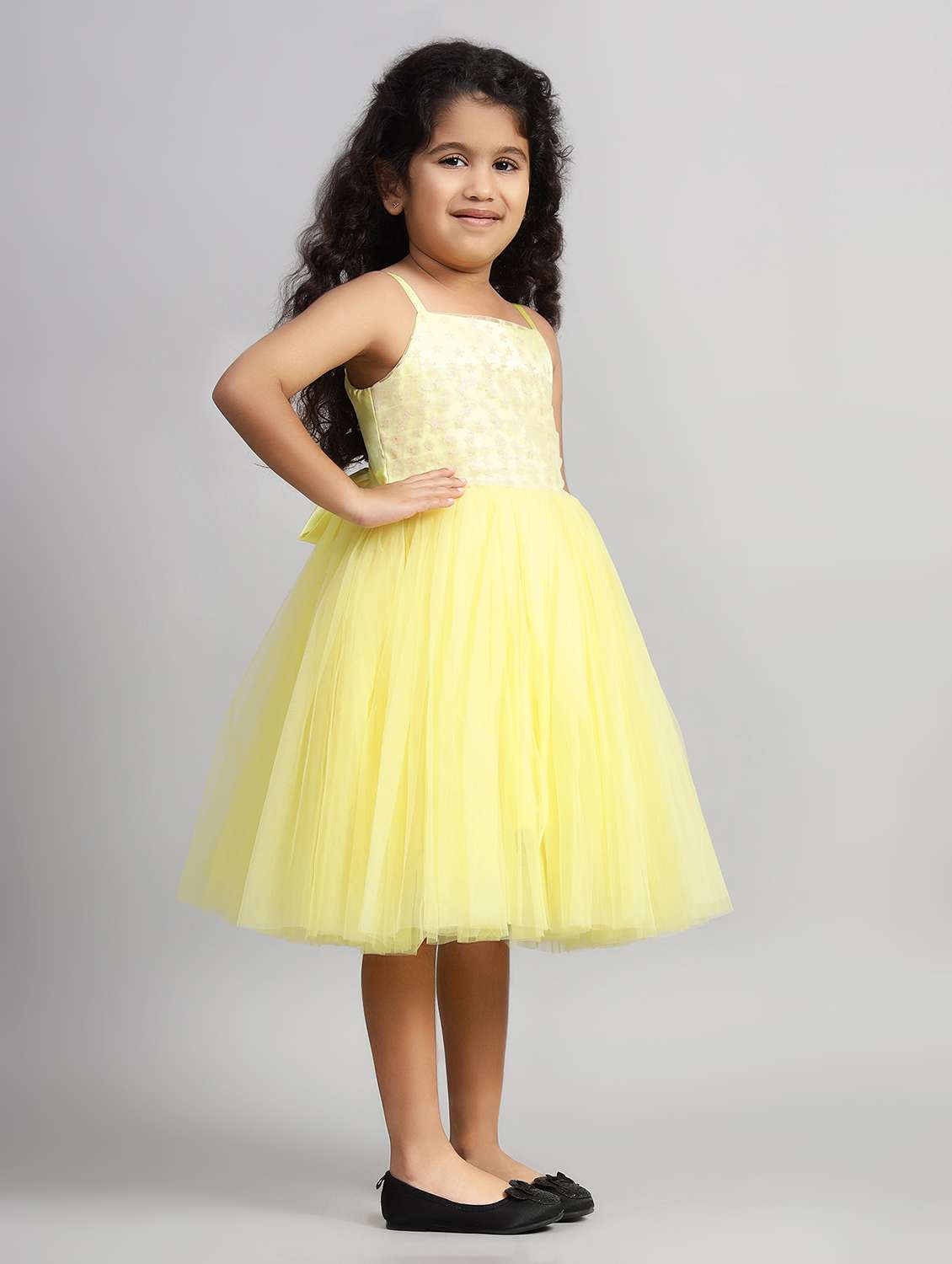 girls embellished shoulder strap fit & flare dress - 21960522 -  Standard Image - 2