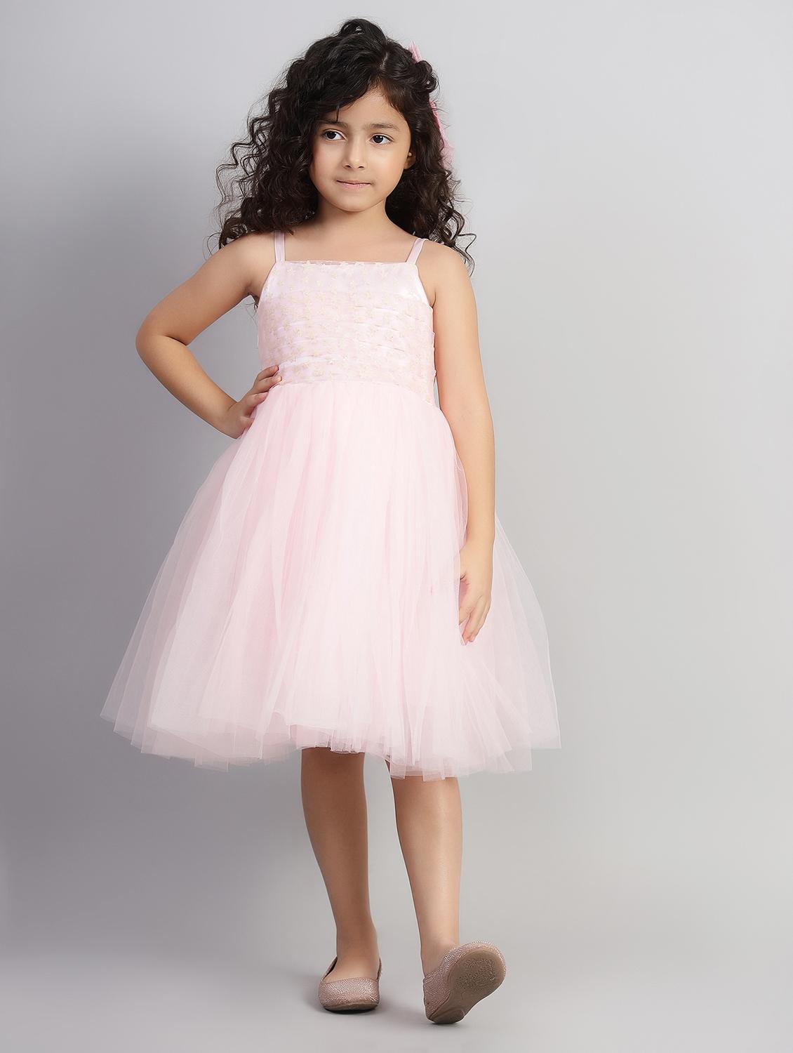 girls embellished shoulder strap fit & flare dress - 21960523 - Standard Image - 2