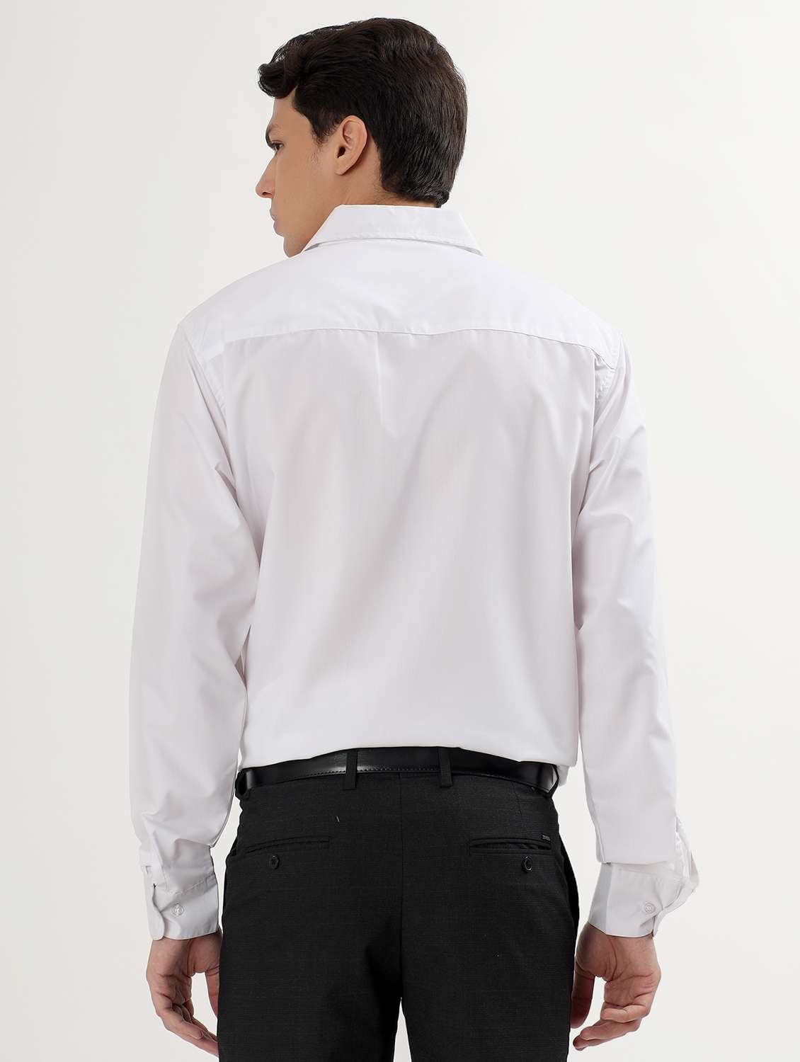 men whitesolid collared long sleeve shirt - 21960527 -  Standard Image - 2