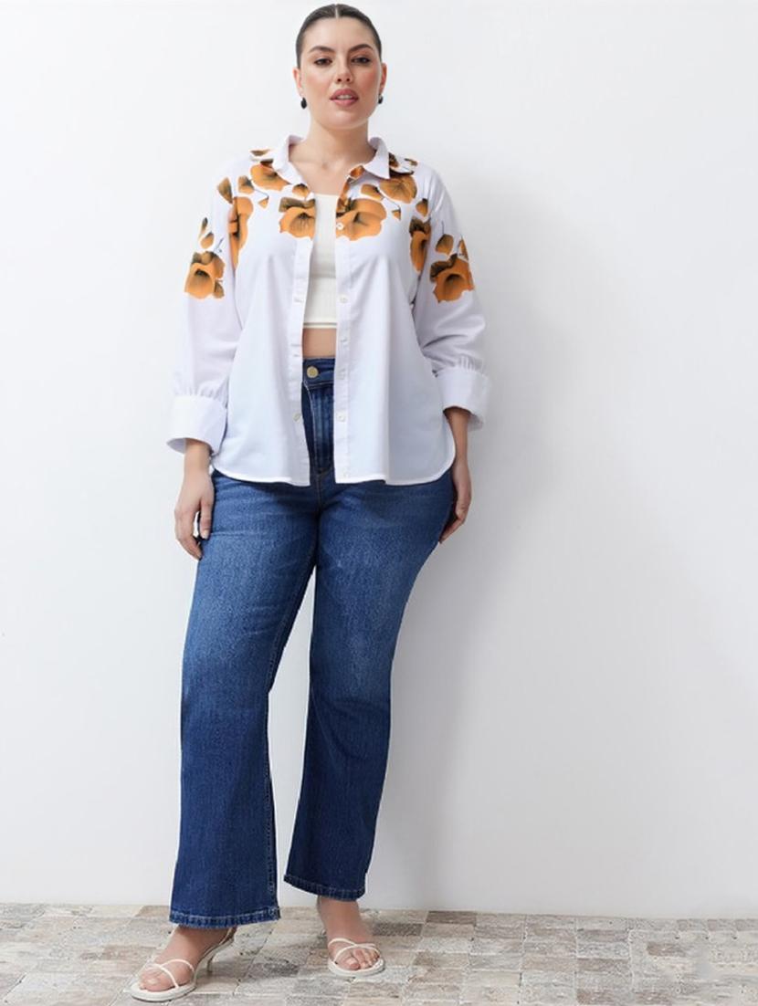 women floral long sleeve regular fit shirt - 21960539 - Standard Image - 2