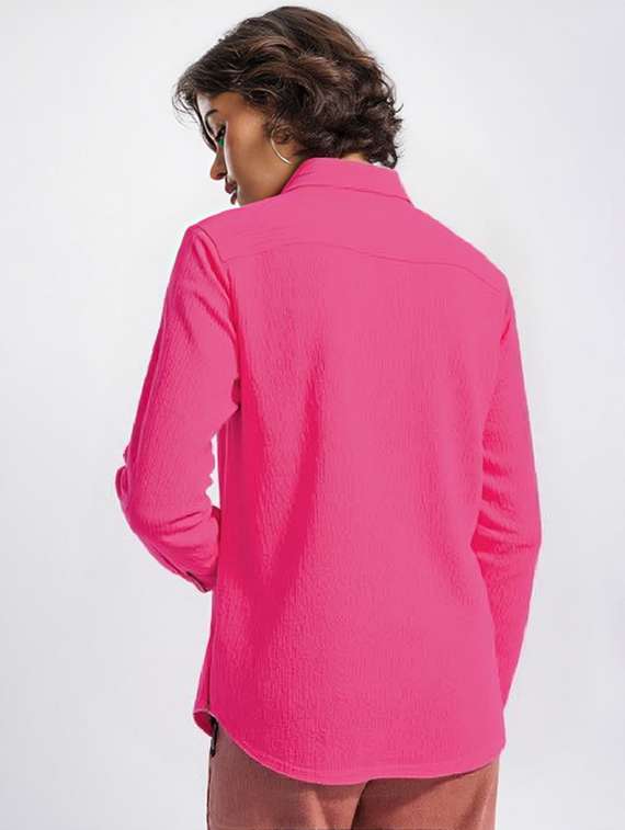 women solid long sleeve regular fit shirt - 21960551 -  Standard Image - 2