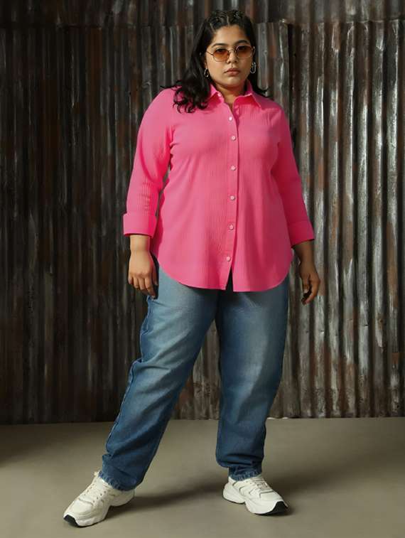 women solid long sleeve regular fit shirt - 21960553 -  Standard Image - 2