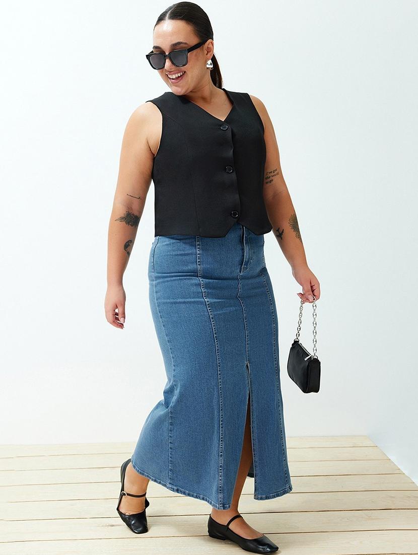 women black solid sleeveless vest top - 21960593 - Standard Image - 2