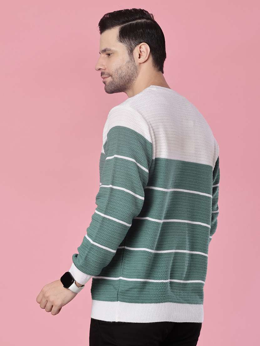 men color block long sleeve regular fit pullover - 21961104 -  Standard Image - 2