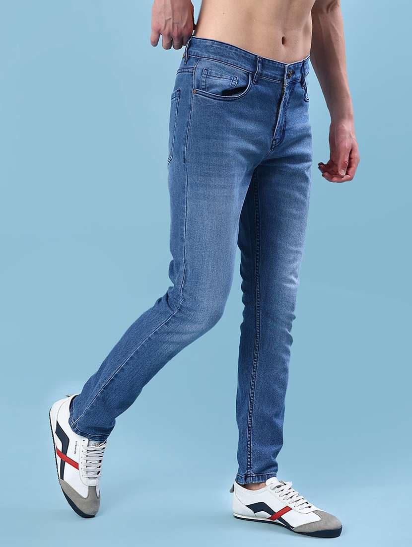 men solid mid rise slim fit jean - 21961209 -  Standard Image - 2