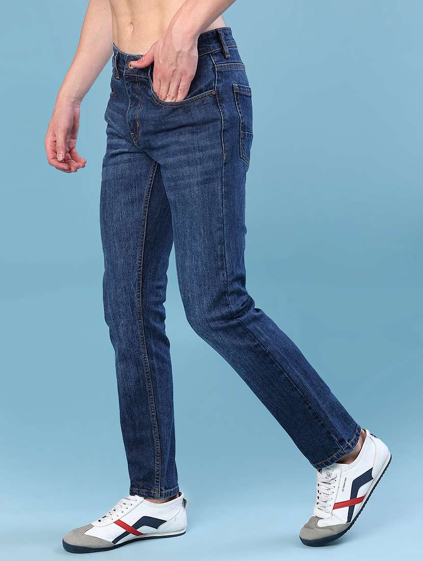 men solid mid rise slim fit jean - 21961239 -  Standard Image - 2