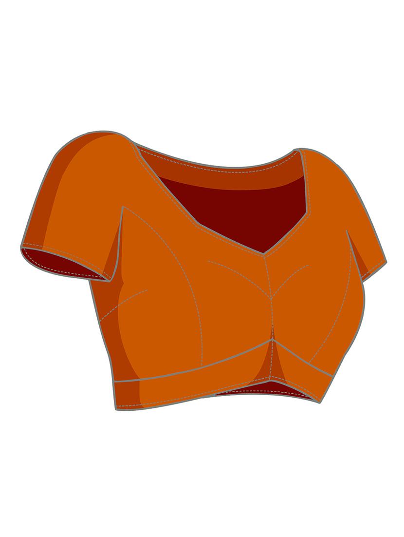women solid with bordered saree with blouse - 21961362 - Standard Image - 2