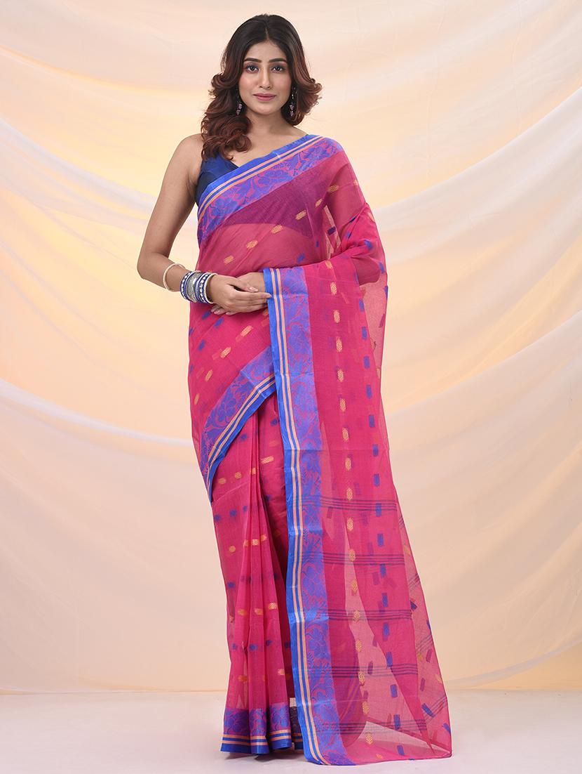 women self design tant saree - 21961439 - Zoom Image - 0