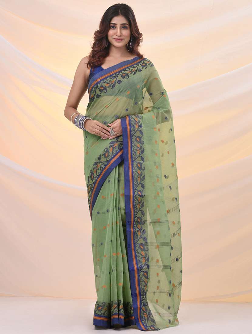 women self design tant saree