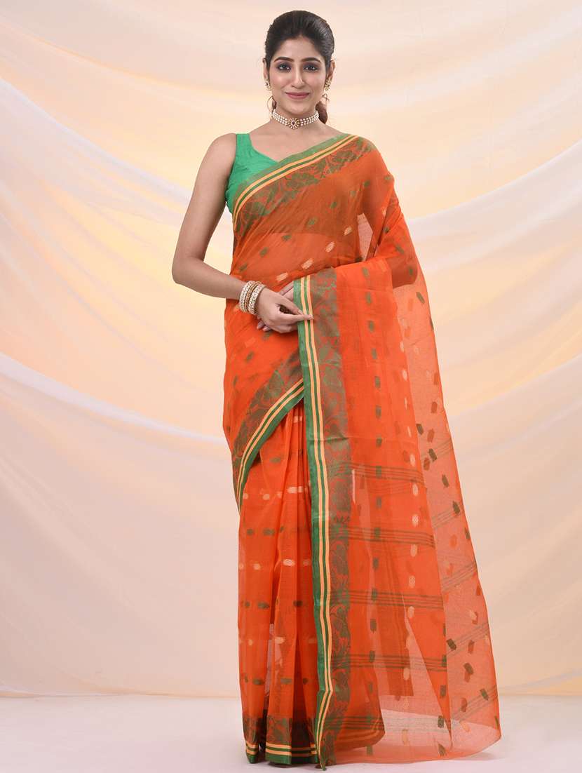 women self design tant saree