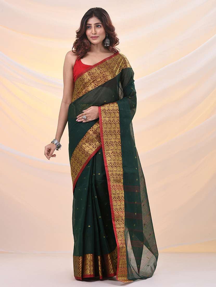women self design tant saree