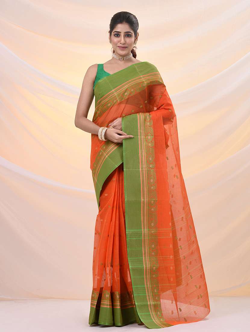 women self design tant saree