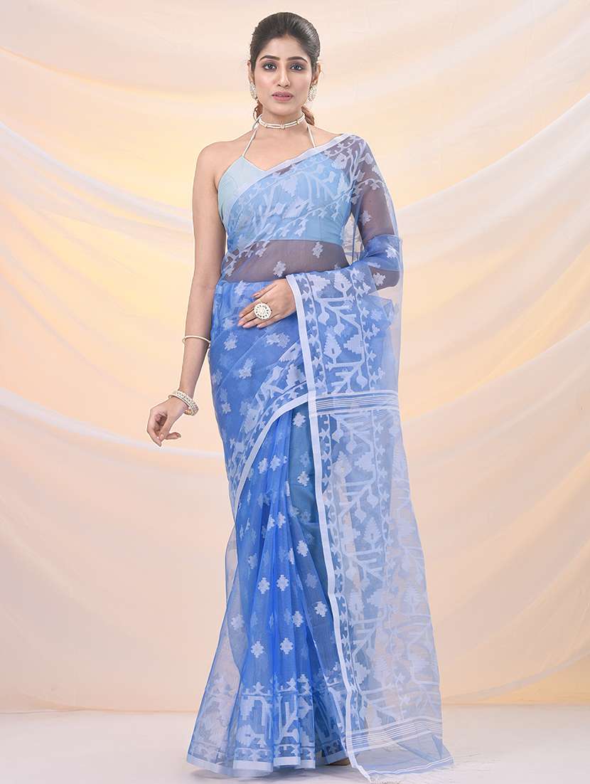 women self design jamdani sare with blouse - 21961491 -  Standard Image - 2