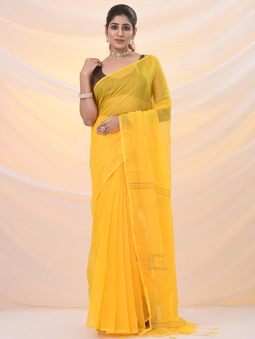 women solid with work embellished saree with blouse - 21961521 -  Standard Image - 0