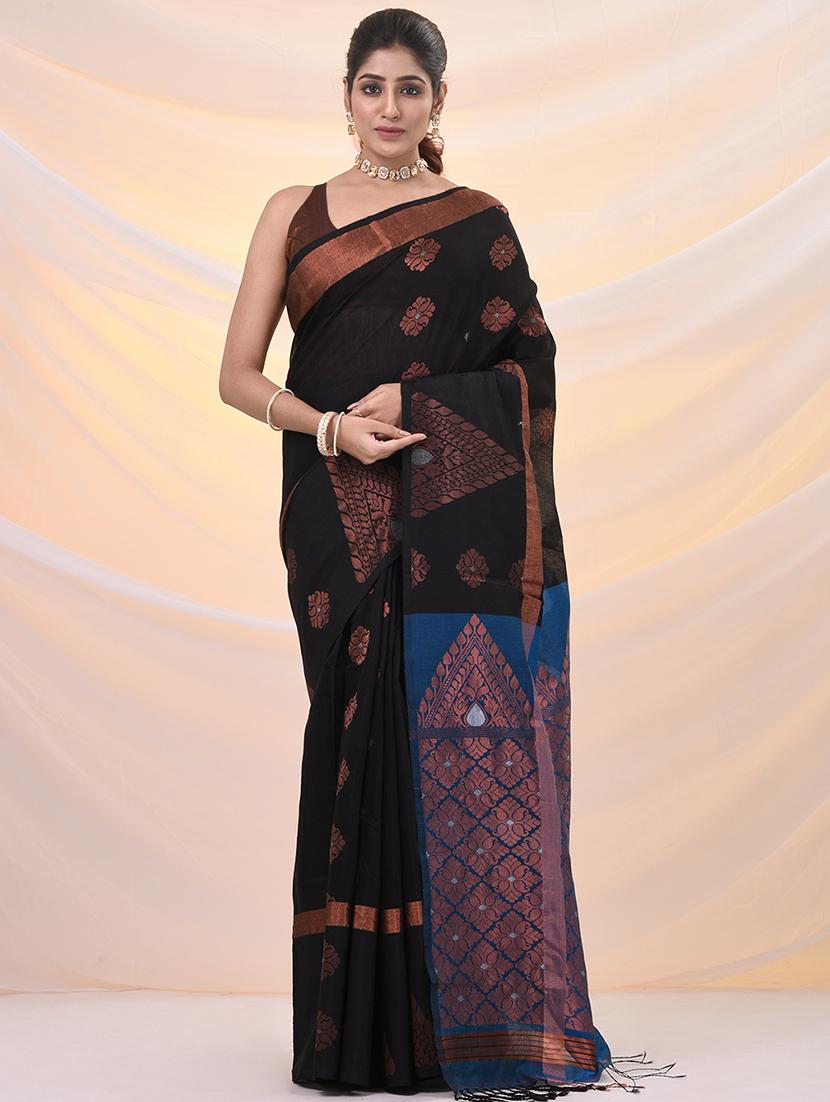 women self design handloom saree with blouse - 21961535 - Standard Image - 2