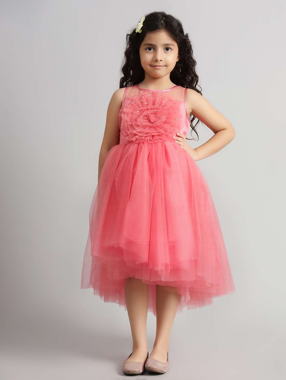 girls embellished sleeveless high low dress - 21961543 -  Standard Image - 2