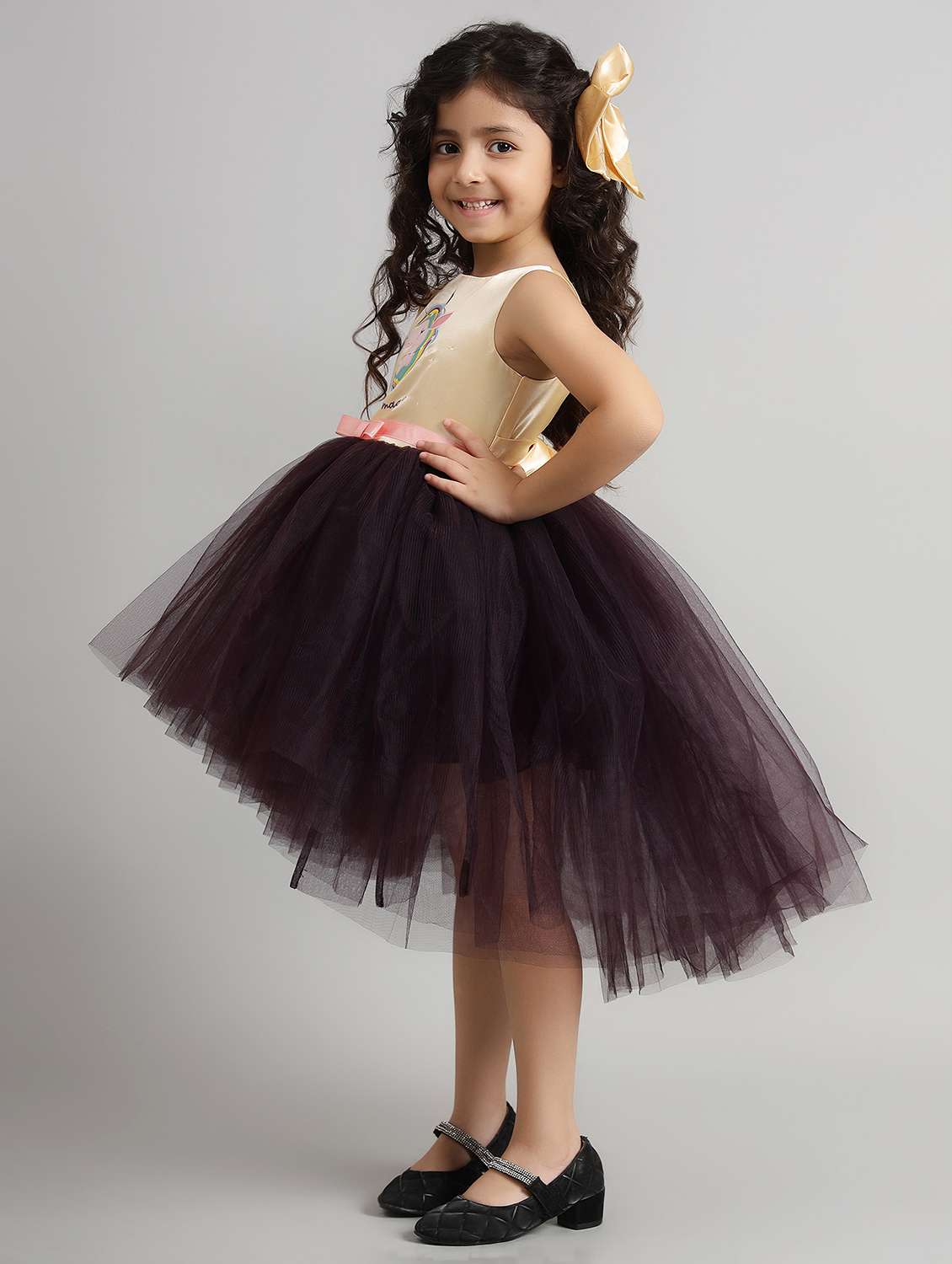 girls printed sleeveless high low dress - 21961557 -  Standard Image - 2