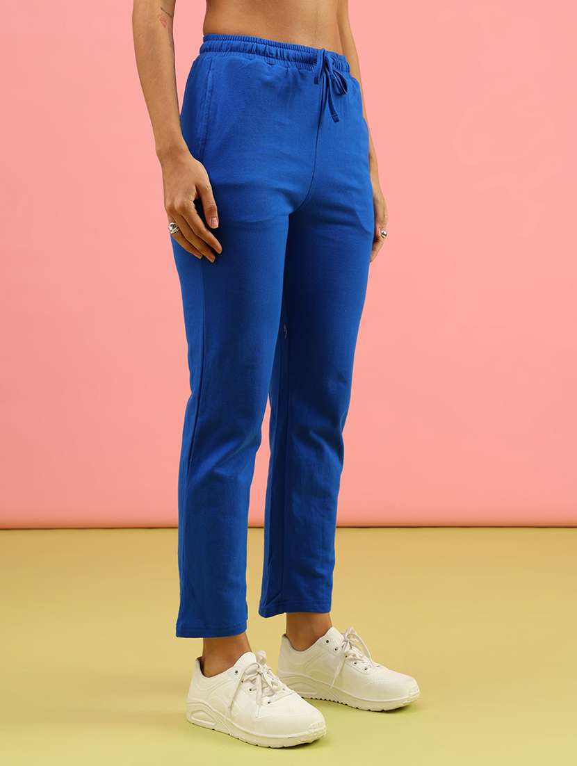 women solid mid rise regular fit track pant - 21961715 -  Standard Image - 2