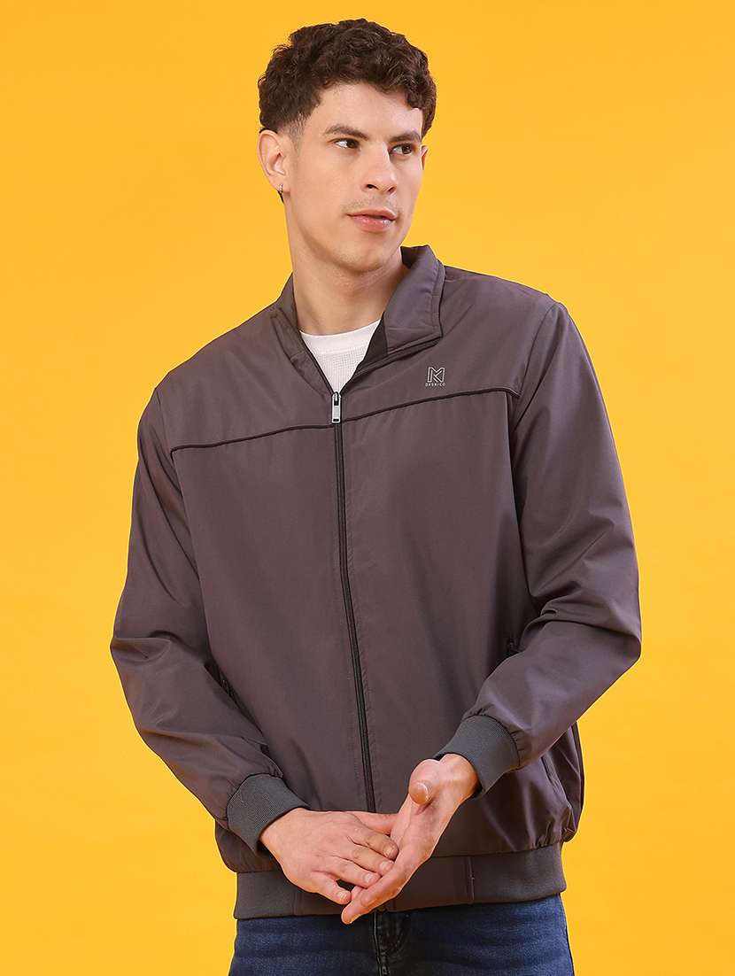 men solid long sleeve regualr fit casual jacket - 21961745 -  Standard Image - 2