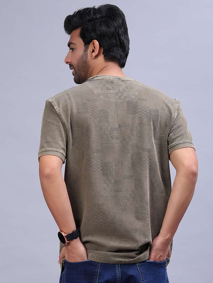 men self design short sleeve regular fit t-shirt - 21961805 -  Standard Image - 2